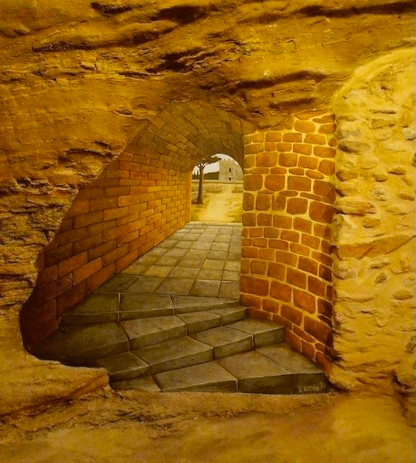 trompe-l'œil cave par Sylvie Artôt