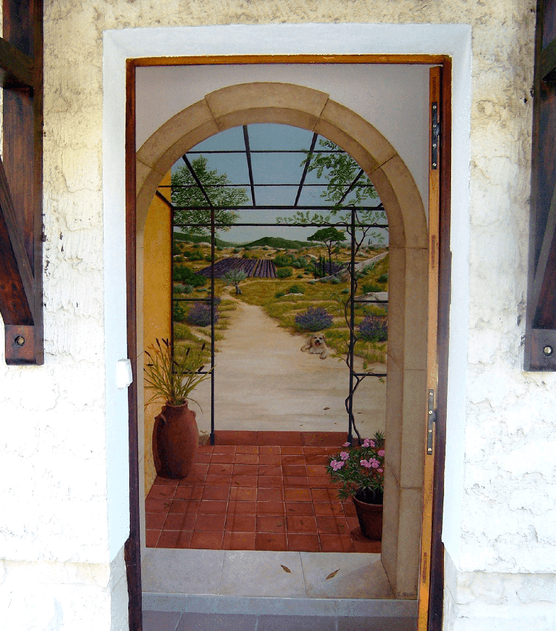 APRES peinture en trompe-l'œil hall par Sylvie Artôt